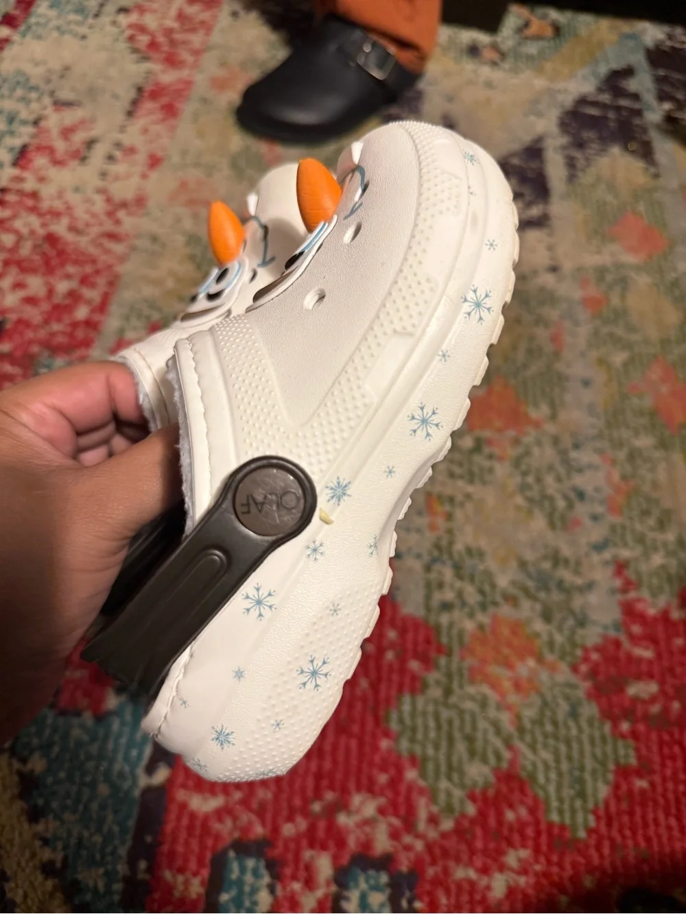 Crocs Kids White Olaf Character Clog Shoes c11